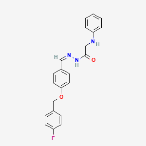 2-Anilino-N'-((4-((4-fluorobenzyl)oxy)phenyl)methylene)acetohydrazide