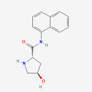 molecular formula C15H16N2O2 B14121297 (2S,4R)-4-Hydroxy-N-(naphthalen-1-YL)pyrrolidine-2-carboxamide 