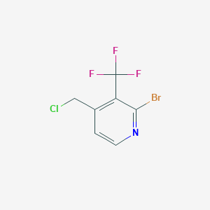molecular formula C7H4BrClF3N B1412130 2-溴-4-氯甲基-3-(三氟甲基)吡啶 CAS No. 1227597-36-5