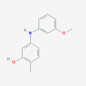 molecular formula C14H15NO2 B14121301 3-[(3-Methoxyphenyl)amino]-6-methylphenol 