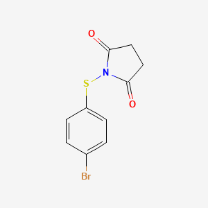 molecular formula C10H8BrNO2S B14121336 1-[(4-Bromophenyl)sulfanyl]pyrrolidine-2,5-dione 