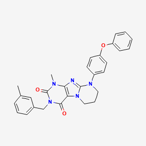 1-methyl-3-(3-methylbenzyl)-9-(4-phenoxyphenyl)-6,7,8,9-tetrahydropyrimido[2,1-f]purine-2,4(1H,3H)-dione