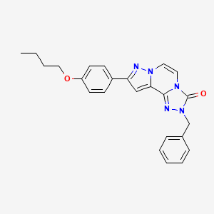 molecular formula C24H23N5O2 B14121375 2-benzyl-9-(4-butoxyphenyl)pyrazolo[1,5-a][1,2,4]triazolo[3,4-c]pyrazin-3(2H)-one 