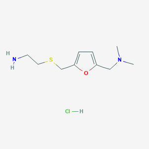 molecular formula C10H19ClN2OS B14121389 2-[[5-[(Dimethylamino)methyl]furan-2-yl]methylsulfanyl]ethanamine;hydrochloride 