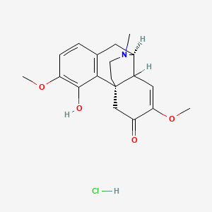 (1R,9S)-3-hydroxy-4,12-dimethoxy-17-methyl-17-azatetracyclo[7.5.3.01,10.02,7]heptadeca-2(7),3,5,11-tetraen-13-one;hydrochloride