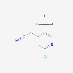 B1412141 2-Chloro-5-(trifluoromethyl)pyridine-4-acetonitrile CAS No. 1227577-94-7
