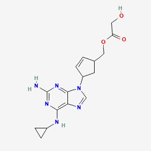 molecular formula C16H20N6O3 B14121423 Abacavir acetate 