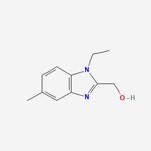 molecular formula C11H14N2O B14121428 (1-Ethyl-5-methyl-1H-benzo[d]imidazol-2-yl)methanol CAS No. 216591-59-2