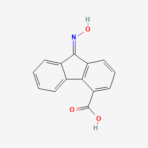 molecular formula C14H9NO3 B14121438 9-oxo-9-oxime-Fluorene-4-carboxylic acid 