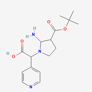 [2-Amino-3-(tert-butoxycarbonyl)pyrrolidin-1-yl](pyridin-4-yl)acetic acid