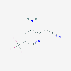 B1412148 3-Amino-5-(trifluoromethyl)pyridine-2-acetonitrile CAS No. 1227494-35-0
