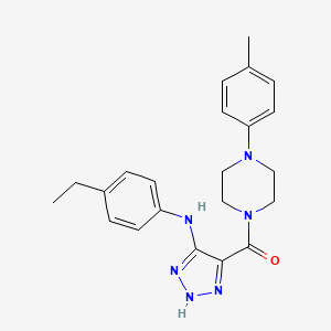 {5-[(4-ethylphenyl)amino]-1H-1,2,3-triazol-4-yl}[4-(4-methylphenyl)piperazin-1-yl]methanone