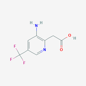 B1412150 3-Amino-5-(trifluoromethyl)pyridine-2-acetic acid CAS No. 1227579-92-1