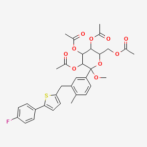 molecular formula C33H35FO10S B14121516 Cagliflozin Impurity 5 