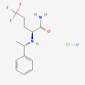 (S)-5,5,5-trifluoro-2-((S)-1-phenylethylaMino)pentanaMide (Hydrochloride)