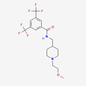 molecular formula C18H22F6N2O2 B14121578 N-((1-(2-methoxyethyl)piperidin-4-yl)methyl)-3,5-bis(trifluoromethyl)benzamide CAS No. 1210945-78-0