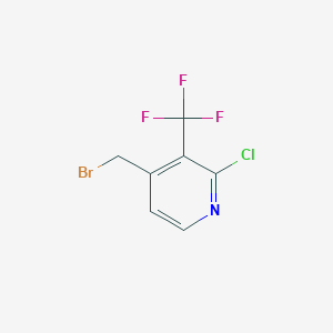 molecular formula C7H4BrClF3N B1412161 4-(Bromomethyl)-2-chloro-3-(trifluoromethyl)pyridine CAS No. 1227579-53-4