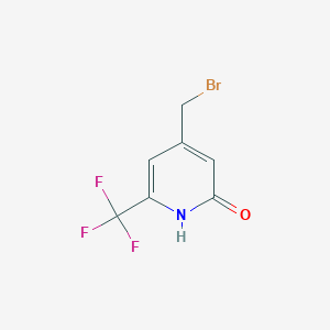molecular formula C7H5BrF3NO B1412162 4-溴甲基-2-羟基-6-(三氟甲基)吡啶 CAS No. 1227594-55-9