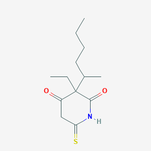 molecular formula C13H21NO2S B14121929 3-Ethyl-3-(1-methylpentyl)-6-thioxo-2,4-piperidinedione CAS No. 914225-33-5