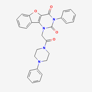 1-(2-oxo-2-(4-phenylpiperazin-1-yl)ethyl)-3-phenylbenzofuro[3,2-d]pyrimidine-2,4(1H,3H)-dione