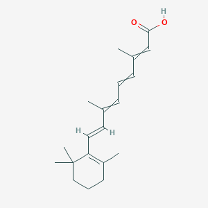 molecular formula C20H28O2 B14121995 (8E)-3,7-dimethyl-9-(2,6,6-trimethylcyclohexen-1-yl)nona-2,4,6,8-tetraenoic acid 