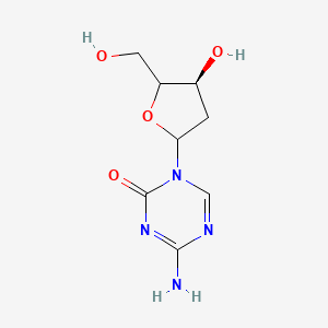 molecular formula C8H12N4O4 B14122026 4-amino-1-[(4S)-4-hydroxy-5-(hydroxymethyl)-2-oxolanyl]-1,3,5-triazin-2-one CAS No. 105597-46-4