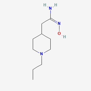 molecular formula C10H21N3O B14122037 N'-hydroxy-2-(1-propylpiperidin-4-yl)ethanimidamide 