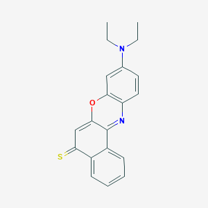 molecular formula C20H18N2OS B14122059 9-(Diethylamino)-5H-benzo[a]phenoxazine-5-thione 