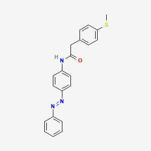 molecular formula C21H19N3OS B14122074 (E)-2-(4-(methylthio)phenyl)-N-(4-(phenyldiazenyl)phenyl)acetamide CAS No. 1007048-75-0