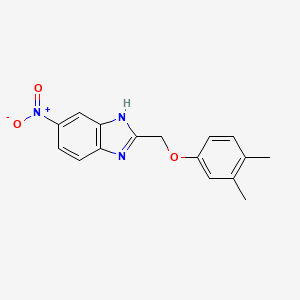 molecular formula C16H15N3O3 B14122126 2-[(3,4-dimethylphenoxy)methyl]-5-nitro-1H-benzimidazole CAS No. 1018164-93-6