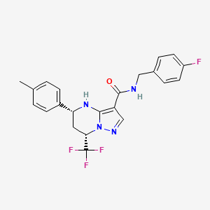 Pyrazolo[1,5-a]pyriMidine-3-carboxaMide, N-[(4-fluorophenyl)Methyl]-4,5,6,7-tetrahydro-5-(4-Methylphenyl)-7-(trifluoroMethyl)-, (5R,7S)-