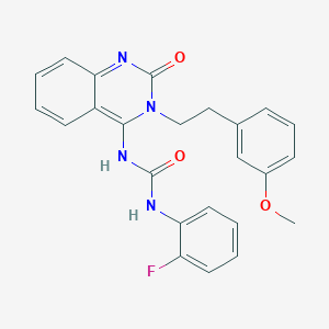 (E)-1-(2-fluorophenyl)-3-(3-(3-methoxyphenethyl)-2-oxo-2,3-dihydroquinazolin-4(1H)-ylidene)urea