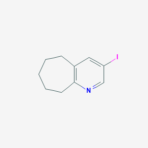 molecular formula C10H12IN B14122198 3-iodo-6,7,8,9-tetrahydro-5H-cyclohepta[b]pyridine 