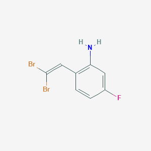 molecular formula C8H6Br2FN B14122223 2-(2,2-Dibromoethenyl)-5-fluoroaniline 