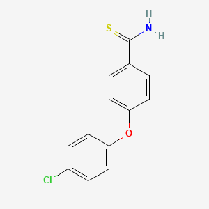 molecular formula C13H10ClNOS B14122227 4-(4-Chlorophenoxy)benzene-1-carbothioamide 