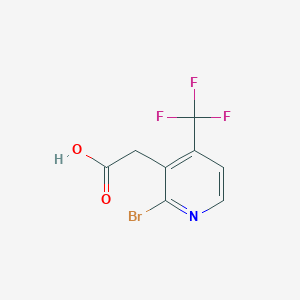 molecular formula C8H5BrF3NO2 B1412225 2-Bromo-4-(trifluoromethyl)pyridine-3-acetic acid CAS No. 1227595-53-0