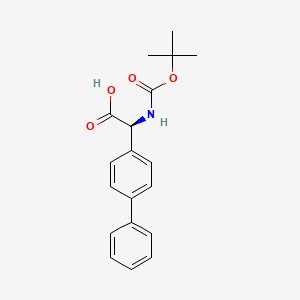 molecular formula C19H21NO4 B14122301 (S)-Biphenyl-4-YL-tert-butoxycarbonylamino-acetic acid CAS No. 225517-19-1