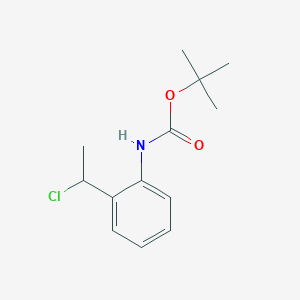 molecular formula C13H18ClNO2 B14122389 Tert-butyl (2-(1-chloroethyl)phenyl)carbamate 