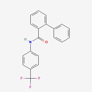 molecular formula C20H14F3NO B14122393 N-4-Trifluoromethylphenyl biphenyl-2-carboxamide 