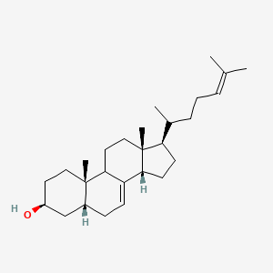 molecular formula C27H44O B14122397 (3S,5R,10S,13R,14S,17R)-10,13-dimethyl-17-(6-methylhept-5-en-2-yl)-2,3,4,5,6,9,11,12,14,15,16,17-dodecahydro-1H-cyclopenta[a]phenanthren-3-ol 