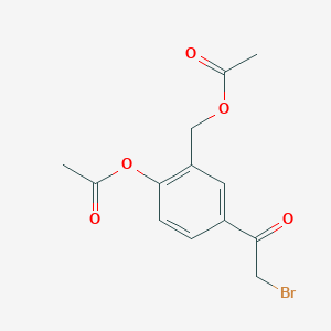molecular formula C13H13BrO5 B141224 2-乙酰氧基-5-(2-溴乙酰)苯甲酸乙酯 CAS No. 24085-07-2