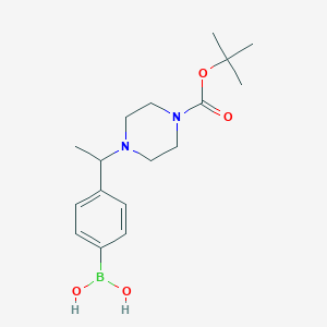 molecular formula C17H27BN2O4 B1412246 (4-(1-(4-(叔丁氧羰基)哌嗪-1-基)乙基)苯基)硼酸 CAS No. 1704069-47-5