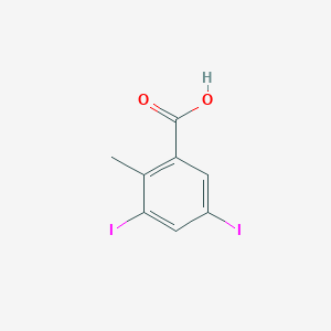 molecular formula C8H6I2O2 B14122512 3,5-Diiodo-2-methylbenzoic acid 