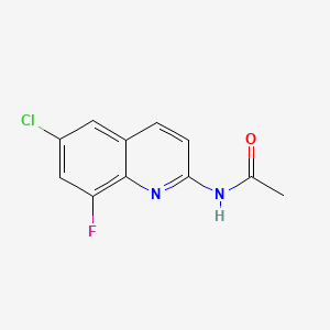 molecular formula C11H8ClFN2O B14122521 N-(6-Chloro-8-fluoroquinolin-2-yl)acetamide 