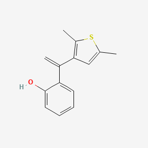 molecular formula C14H14OS B14122547 2-(1-(2,5-Dimethylthiophen-3-yl)vinyl)phenol 