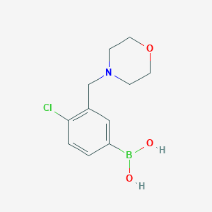 molecular formula C11H15BClNO3 B1412255 (4-氯-3-(吗啉甲基)苯基)硼酸 CAS No. 1704073-83-5