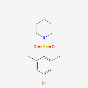 molecular formula C14H20BrNO2S B1412257 1-((4-溴-2,6-二甲苯基)磺酰基)-4-甲基哌啶 CAS No. 1704067-34-4