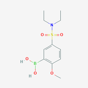 molecular formula C11H18BNO5S B1412258 (5-(N,N-二乙基磺酰氨基)-2-甲氧基苯基)硼酸 CAS No. 1704095-35-1