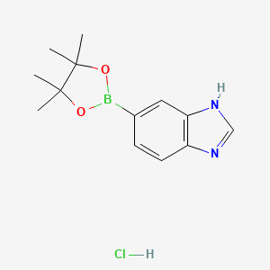 B1412259 6-(4,4,5,5-tetramethyl-1,3,2-dioxaborolan-2-yl)-1H-benzo[d]imidazole hydrochloride CAS No. 1704081-85-5