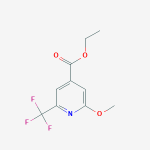 molecular formula C10H10F3NO3 B1412261 Ethyl 2-methoxy-6-(trifluoromethyl)isonicotinate CAS No. 1227572-26-0